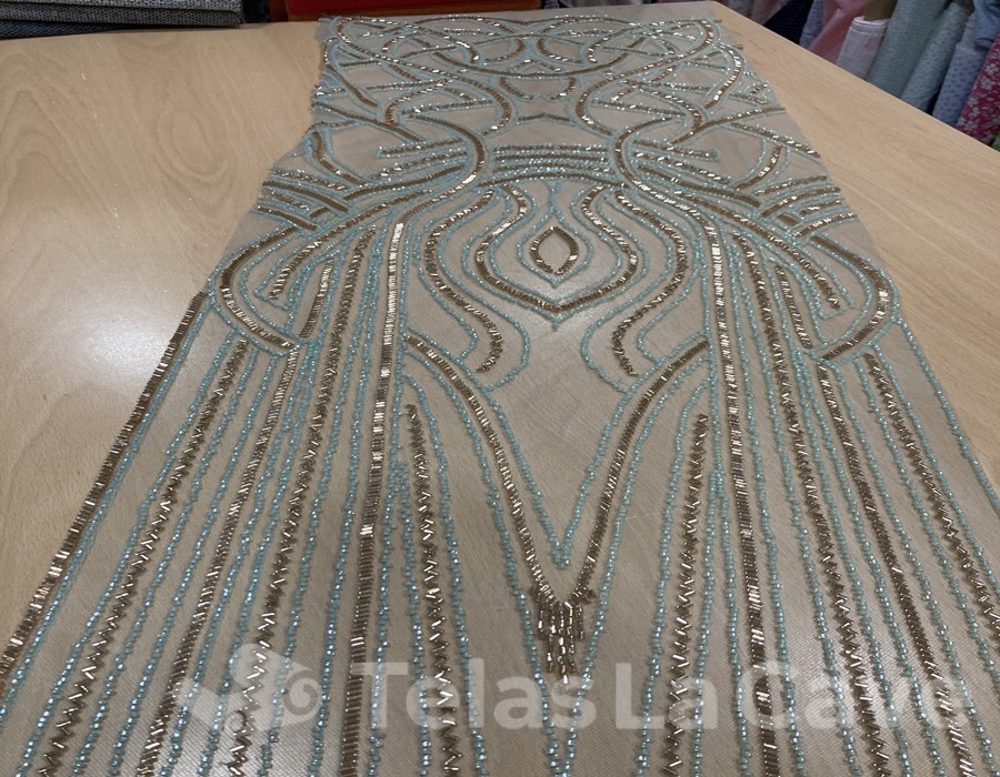 pedreria 768 verde menta - oro b6357